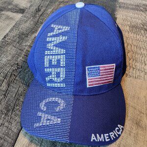 America Hat United States Flag Strapback Blue Baseball Cap
